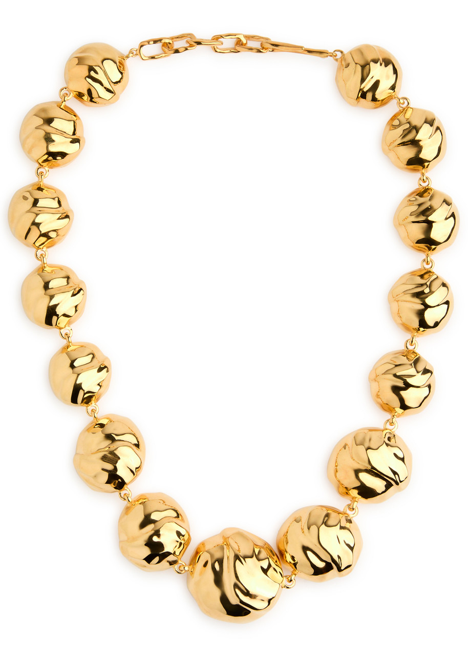 Joanna Laura Constantine Statement Orb 18kt Gold-plated Necklace In Gold