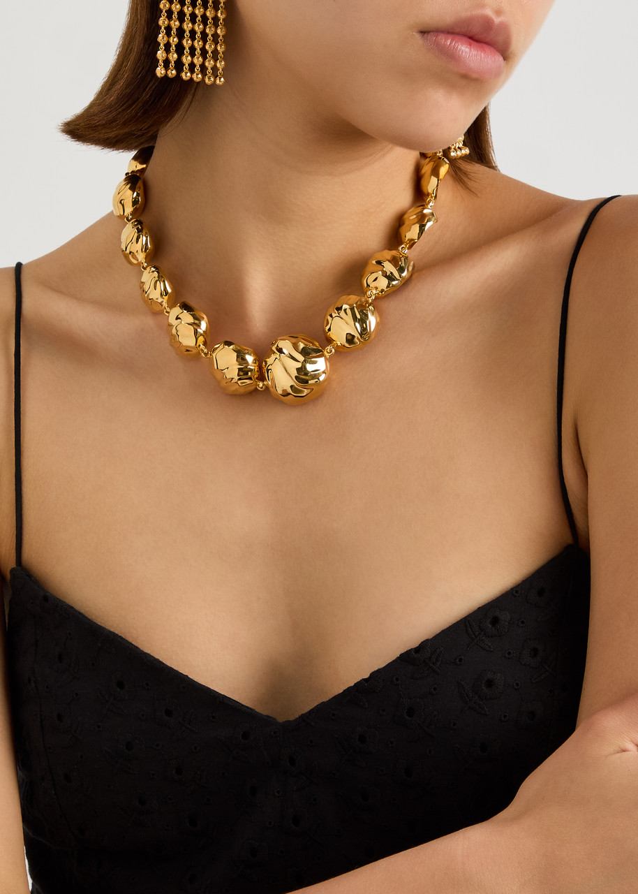 Joanna Laura Constantine Statement Orb 18kt Gold-plated Necklace In Gold