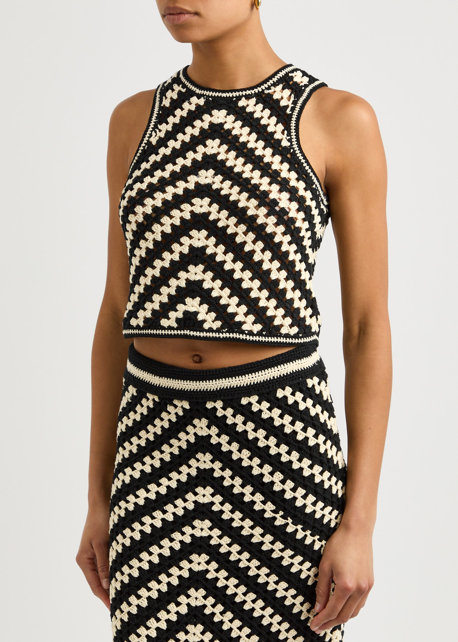 Shop Zimmermann Halliday Striped Crochet Tank