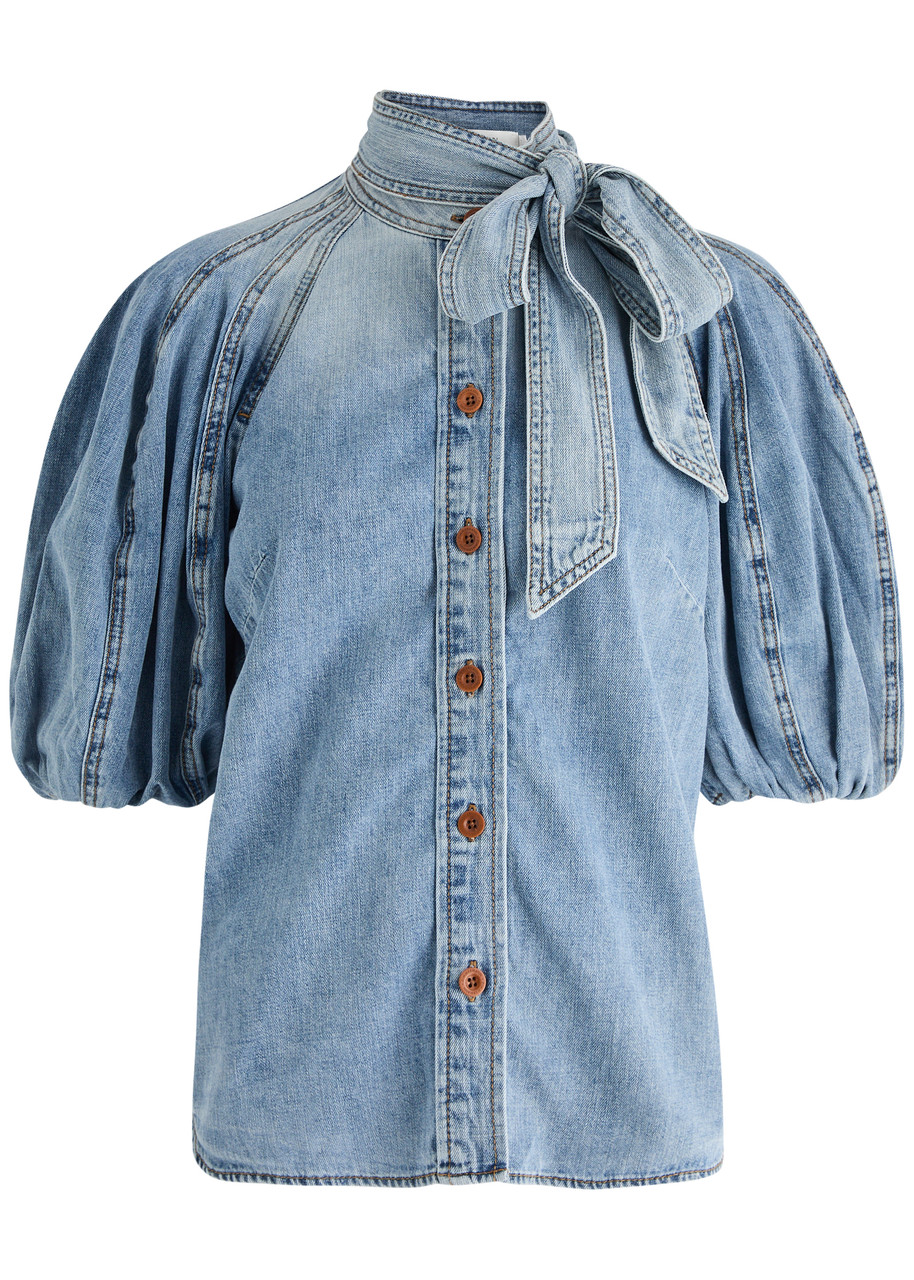 Zimmermann Lantern Denim Shirt - 3 (UK 14 / L)