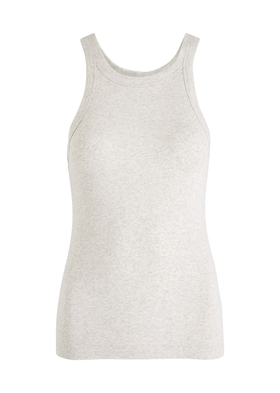 Toteme Ribbed Stretch-cotton Tank - Grey Light - M (UK12 / M)