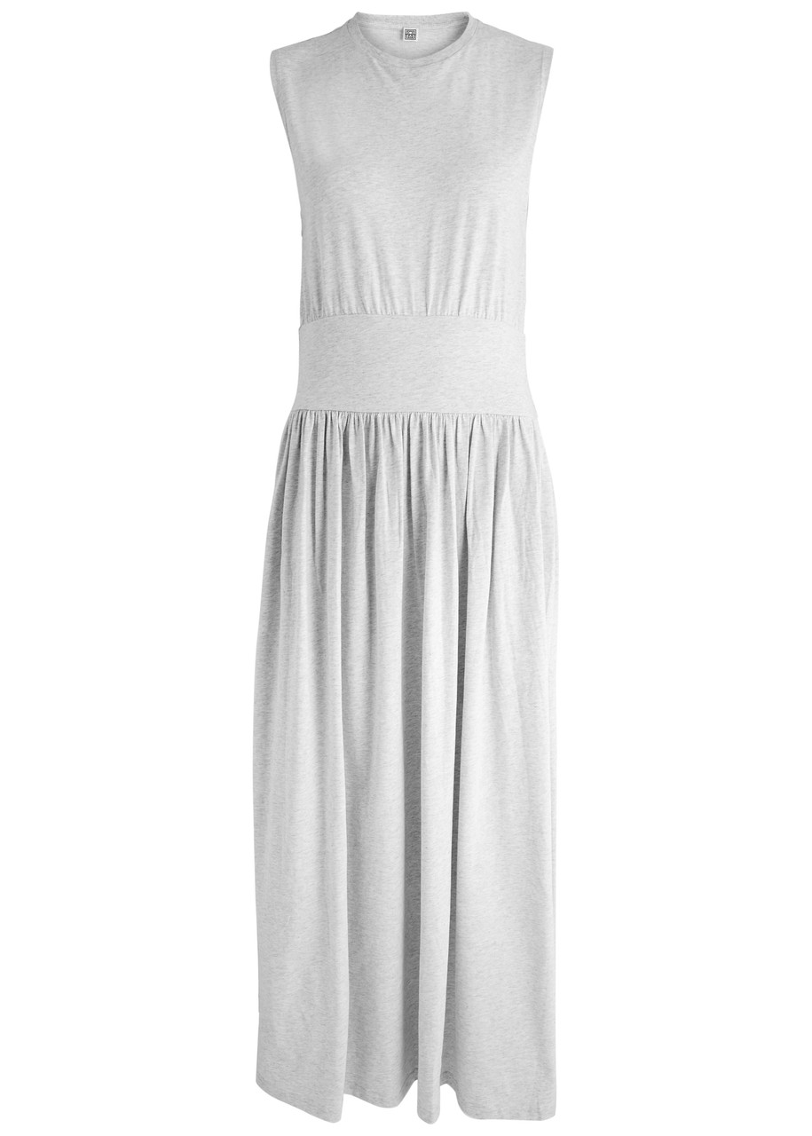 Toteme Cotton Maxi Dress - Grey Light