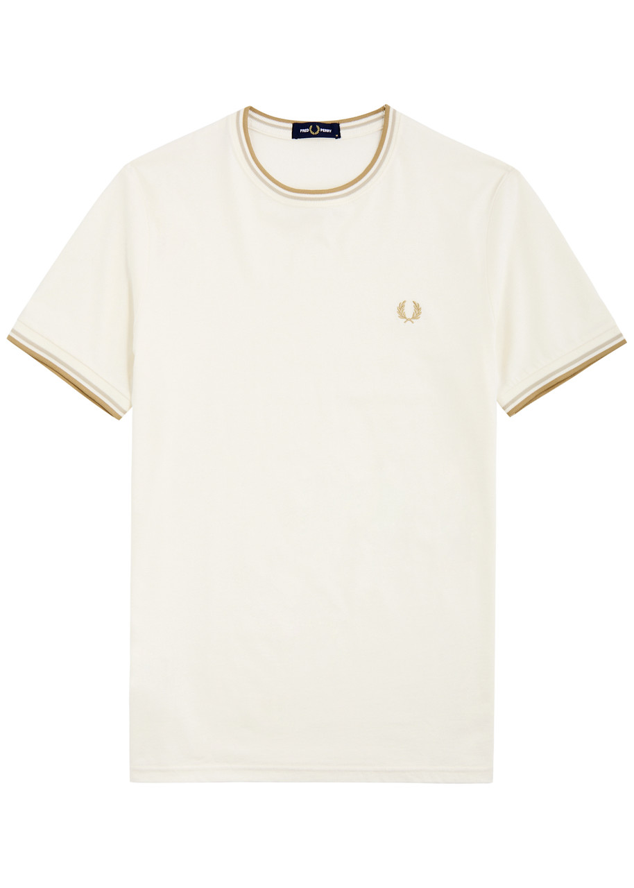 Fred Perry Logo-embroidered Cotton T-shirt - Ecru - L