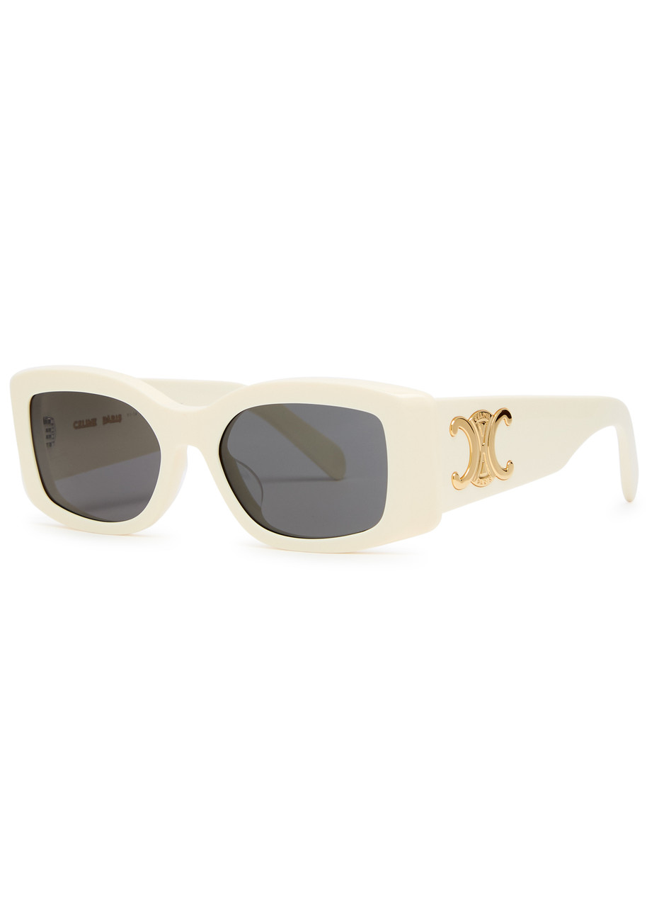Celine - Rectangle-Frame Sunglasses, White, Ladies Designer Sunglasses, 100% UV Protection - One Size