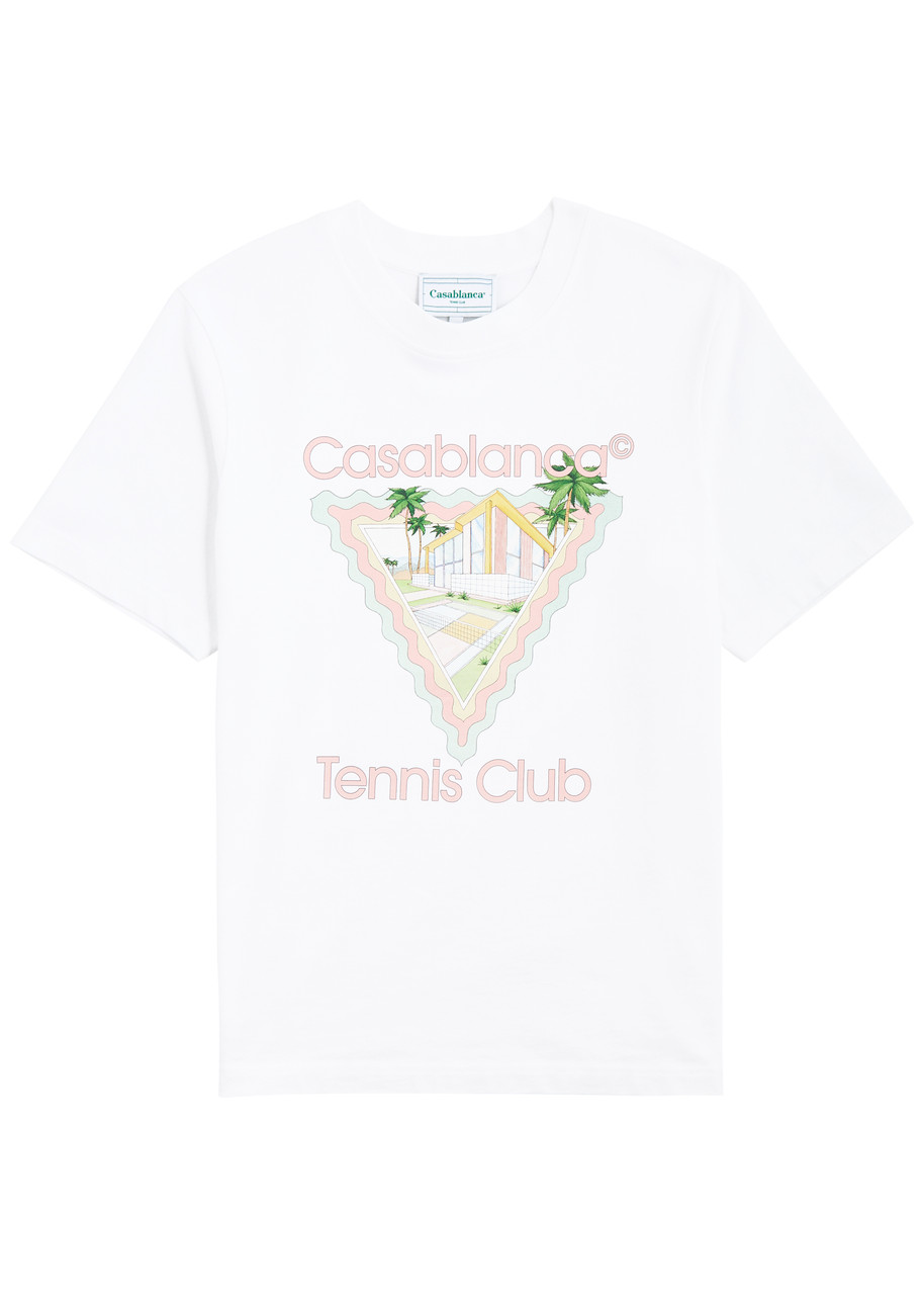 Shop Casablanca Maison De Reve Printed Cotton T-shirt In White