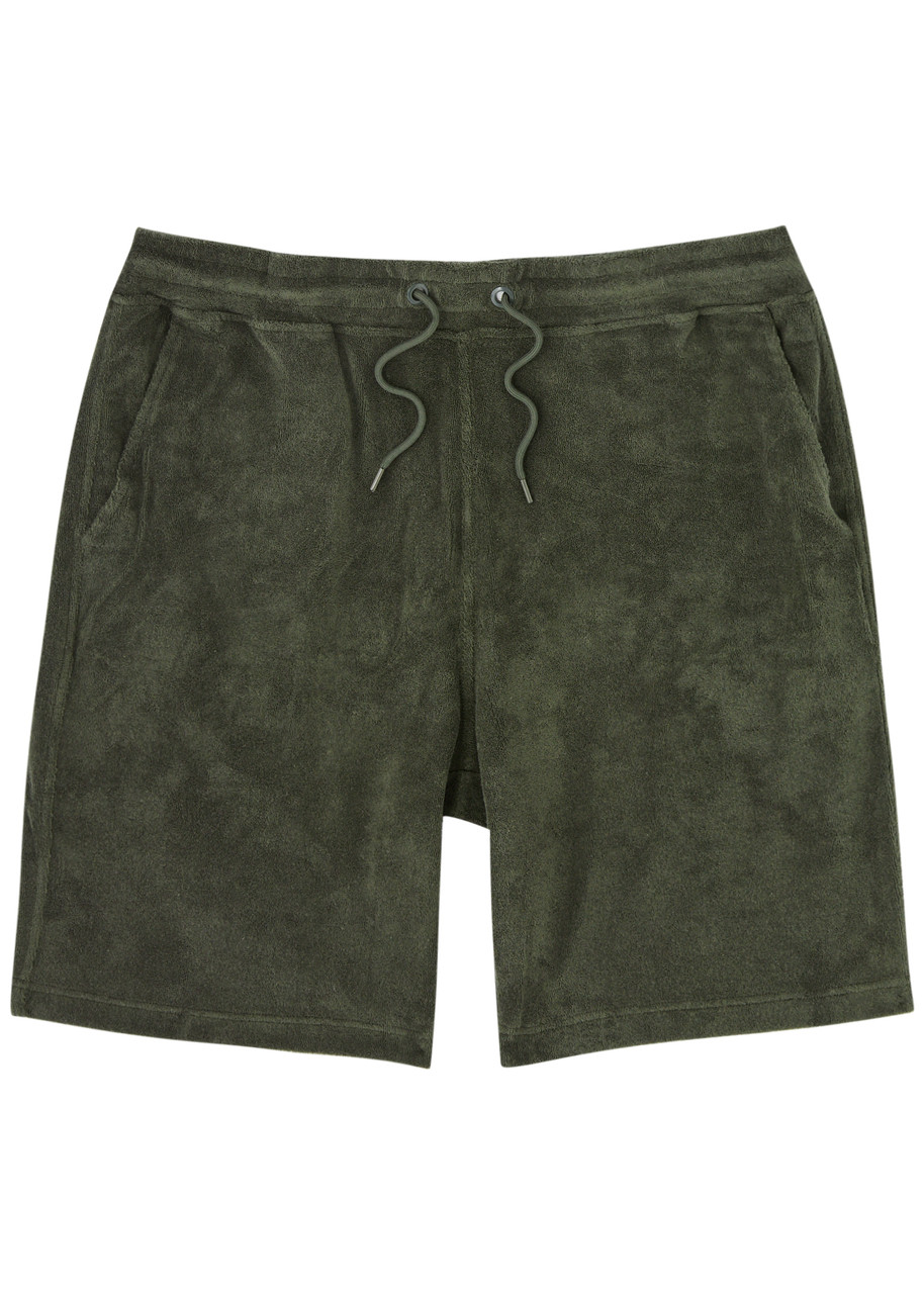 Nn07 Gregor Terry Cotton-blend Shorts In Khaki