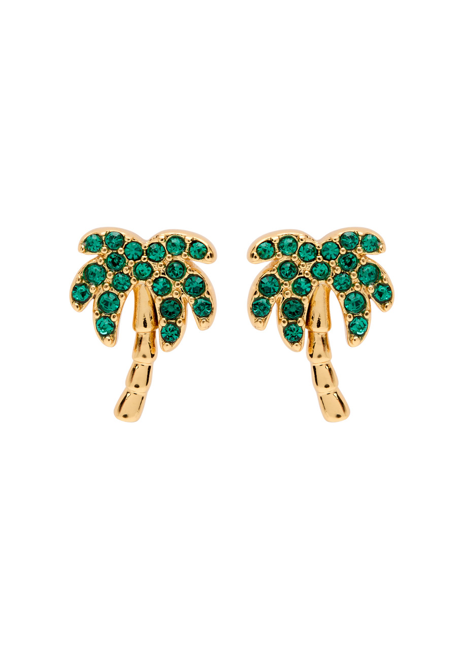 Kate Spade New York Away We Go Crystal-embellished Stud Earrings - Green - One Size