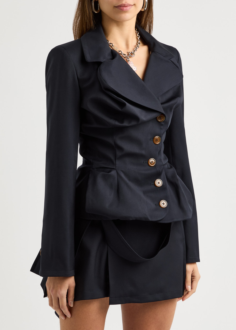 Vivienne Westwood Drunken Tailored Jacket In Navy