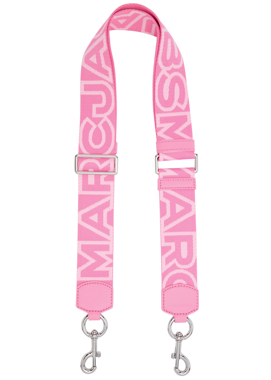 Marc Jacobs Logo-jacquard Canvas Bag Strap In Pink