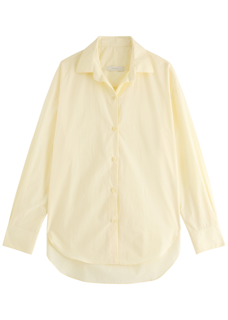 Faithfull The Brand Vieste Oversized Cotton Shirt - Yellow - XS (UK6 /xs)