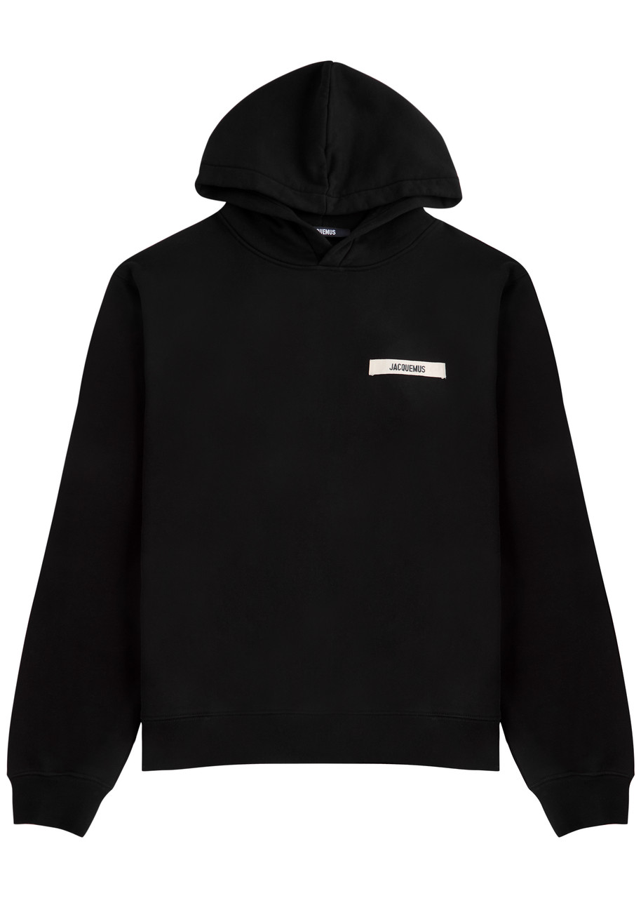 Jacquemus Gros-grain Hoodie In Black