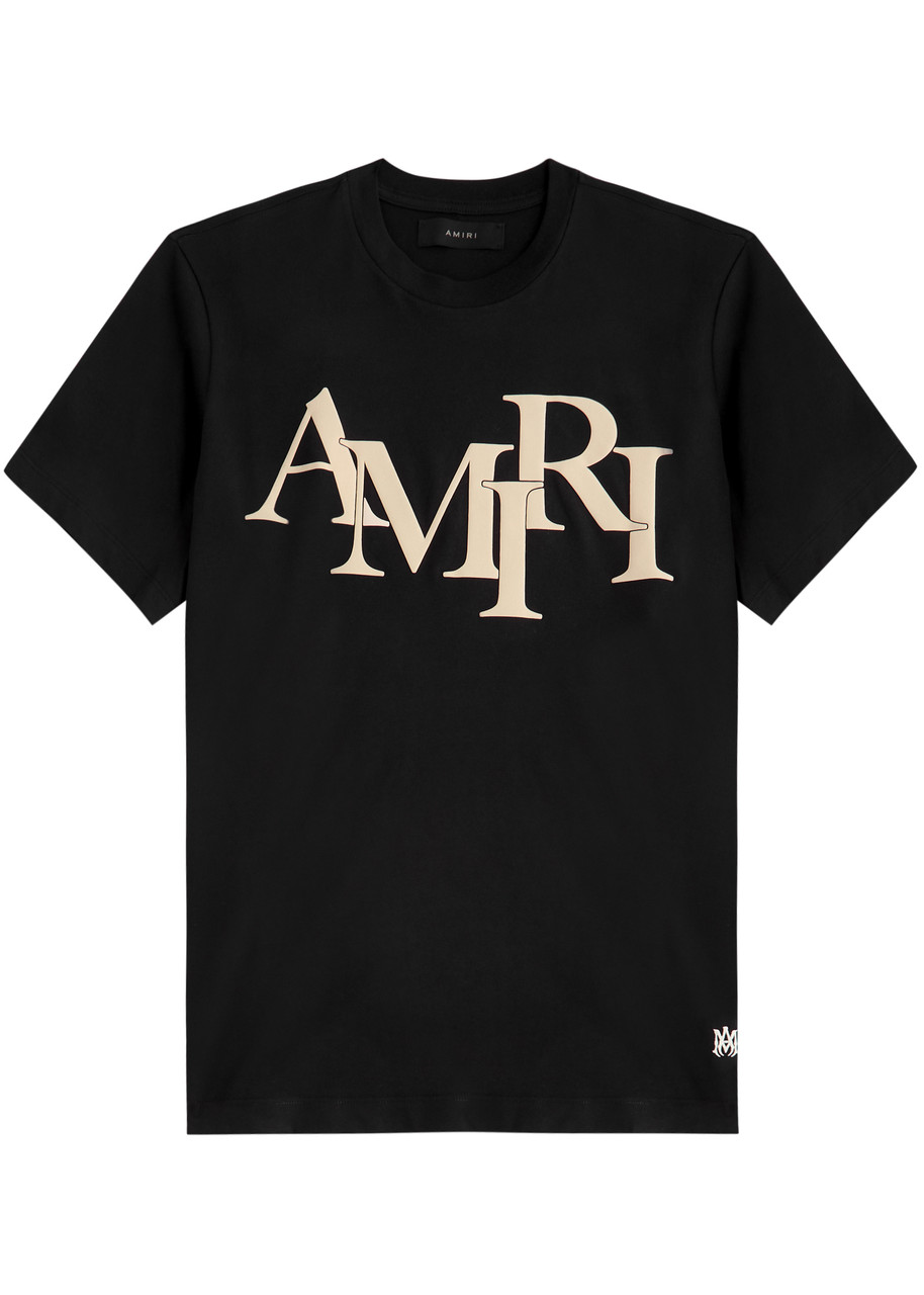 Amiri Logo-print Cotton T-shirt - Black - M
