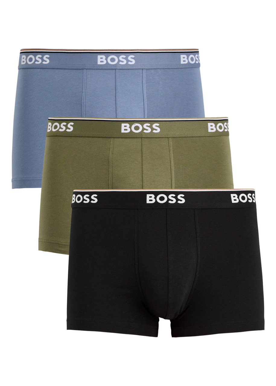 Boss Power Stretch-cotton Trunks - set of Three - Multicoloured - L