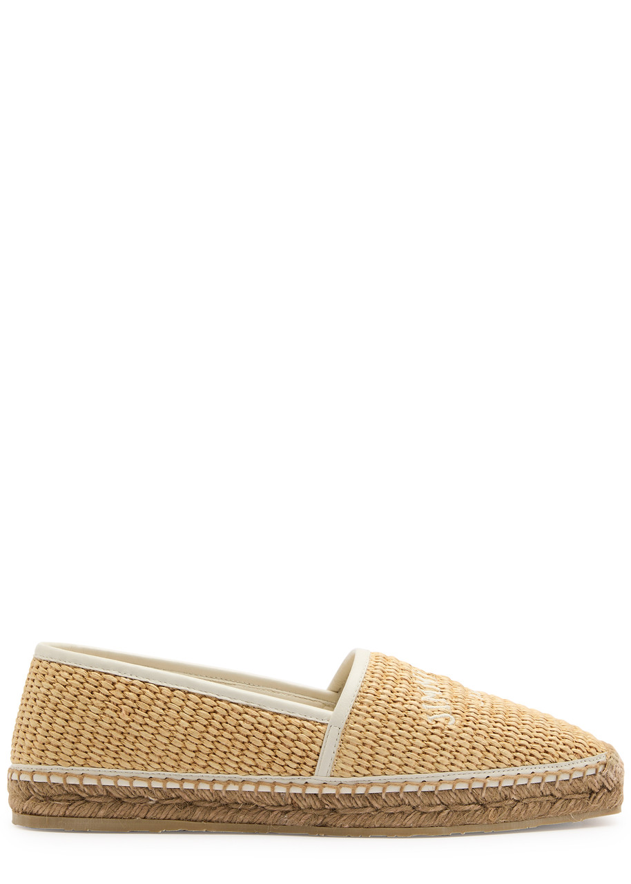Jimmy Choo Brie Logo-embroidered Espadrille Flats - Beige - 41 (IT41 / UK8)