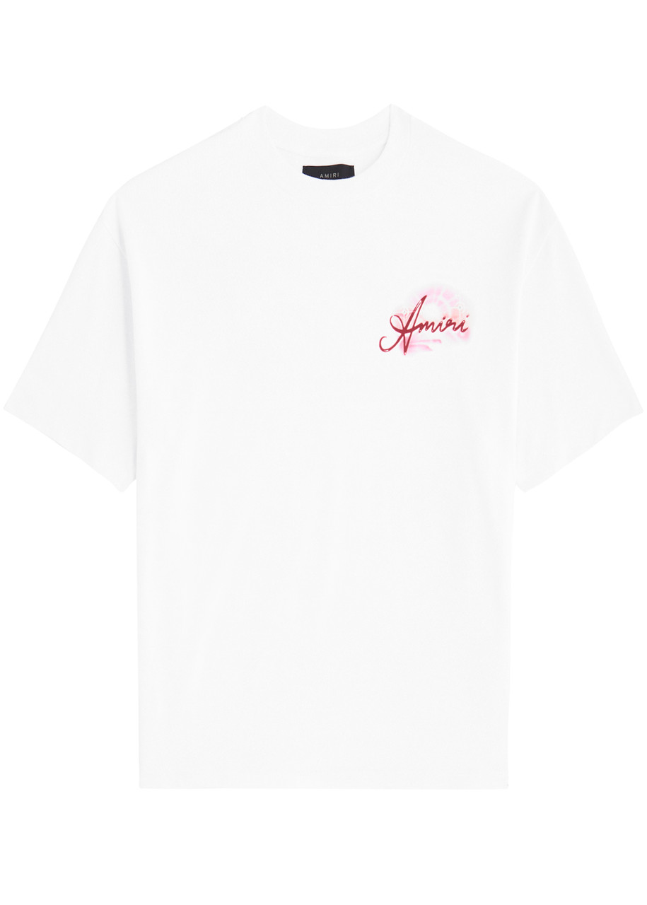 Amiri Paradise Airbrush Cotton T-shirt In White
