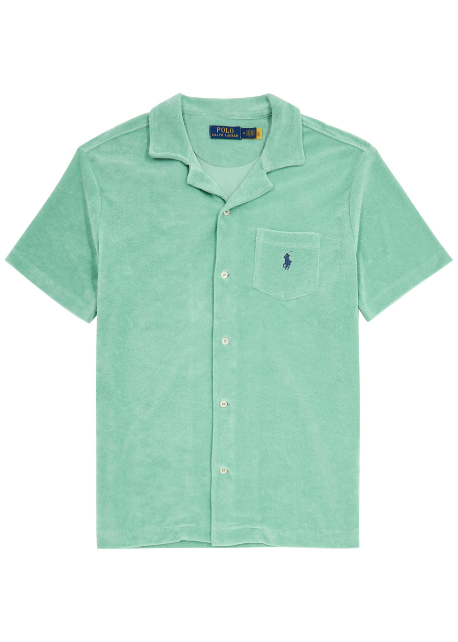 Polo Ralph Lauren Spa Logo-embroidered Terry Shirt In Green