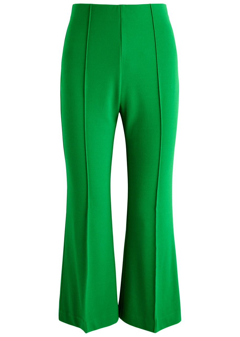Day Birger Et Mikkelsen Berger Cropped Stretch-jersey Trousers In Green