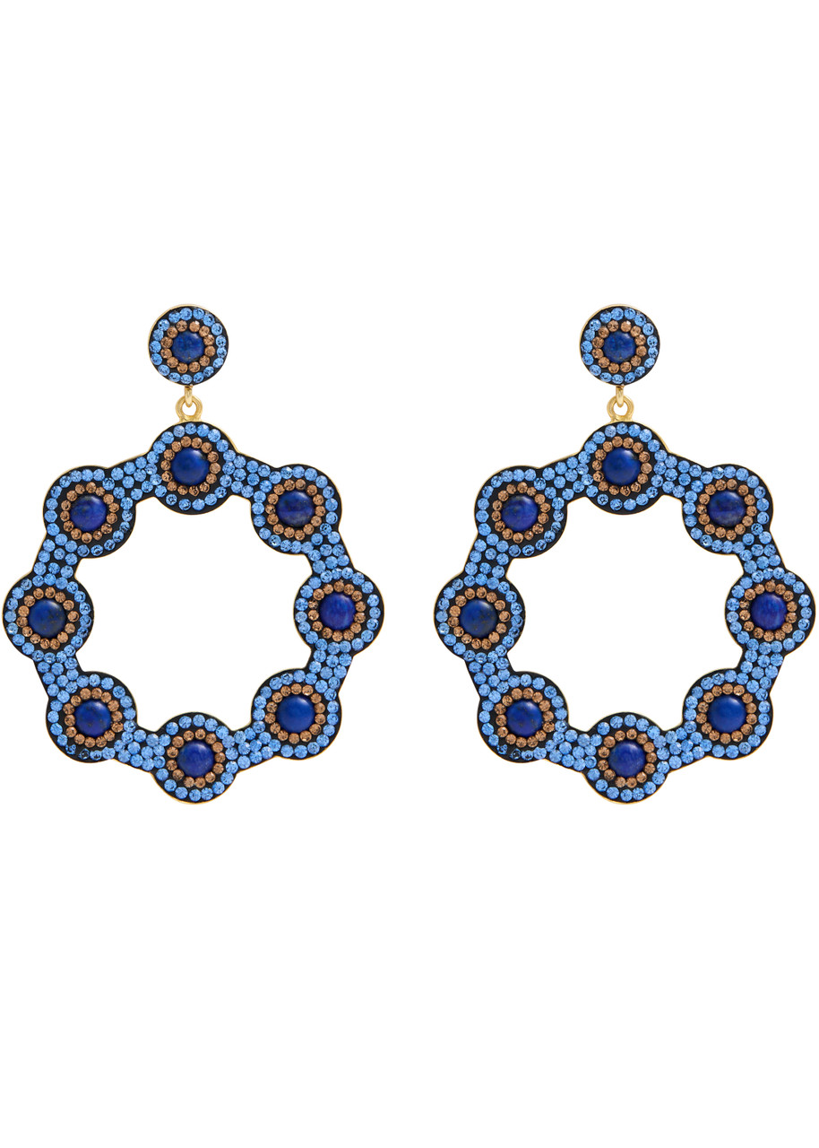 Soru Jewellery Majolica Lapis and 18kt Gold-plated Earrings - Blue - One Size