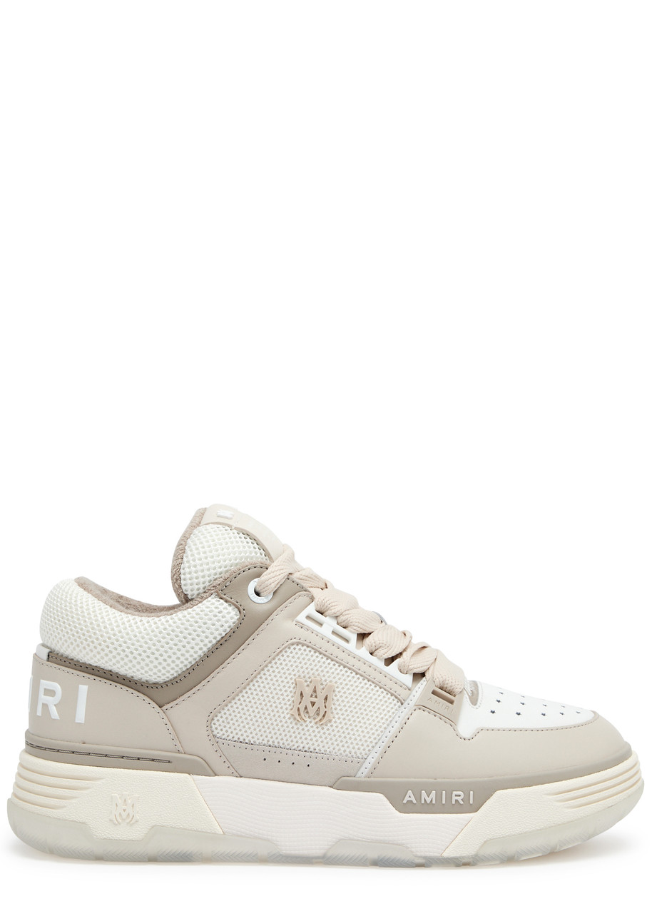 Amiri Ma-1 Panelled Leather Sneakers In Beige