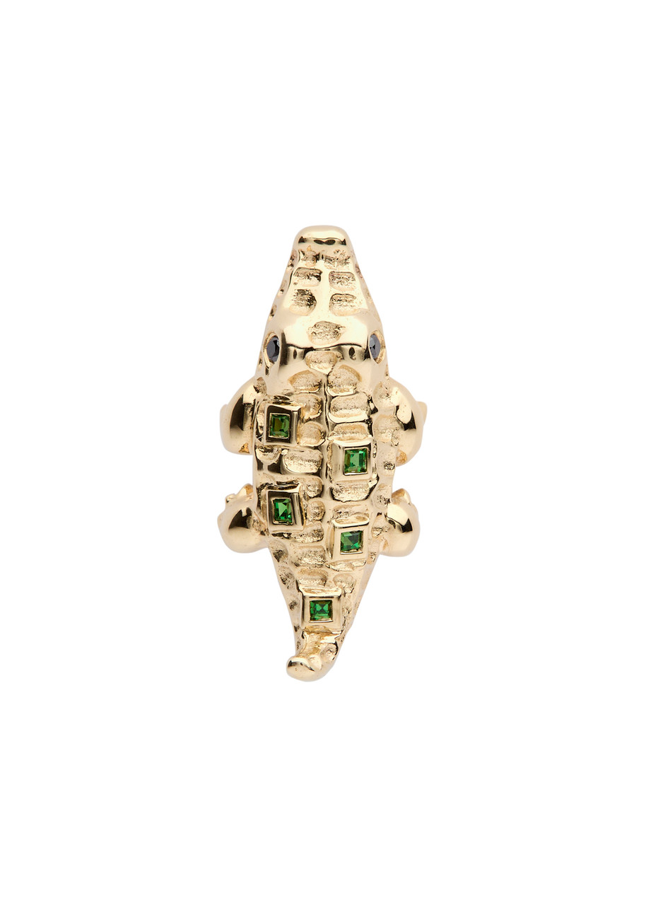Yvonne Leon Crocodile 9kt Gold Single Earring - One Size