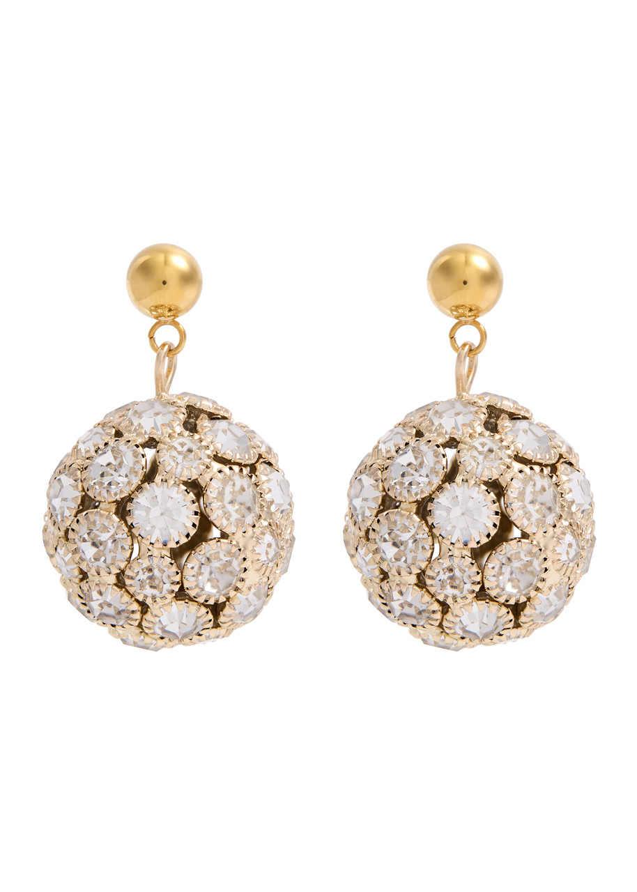 Pearl Octopuss.y Crystal-embellished Sphere Earrings In Gold