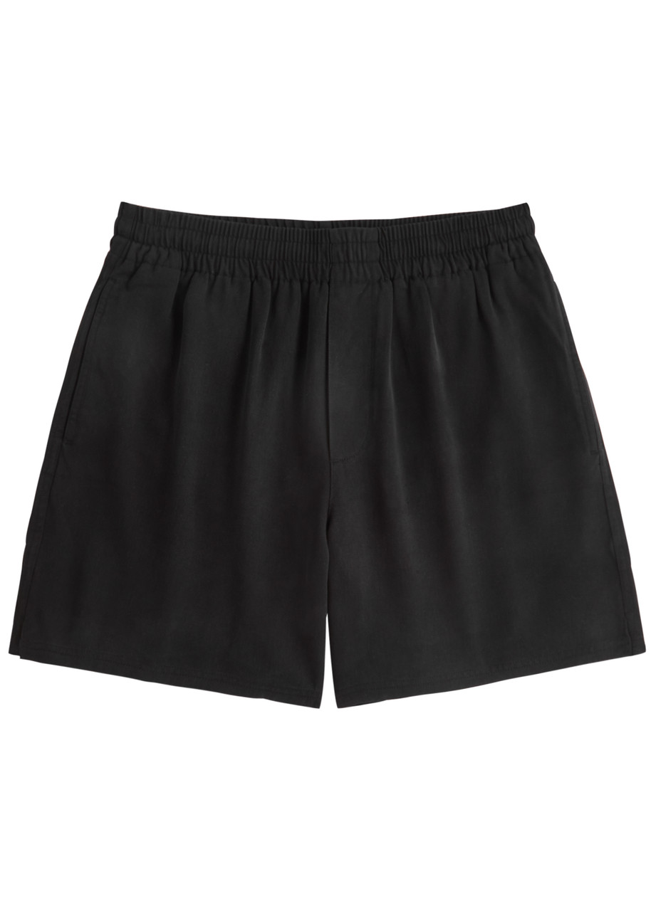 Represent Mens Mesh Relaxed-fit Woven Shorts Jet Black Xl In Black