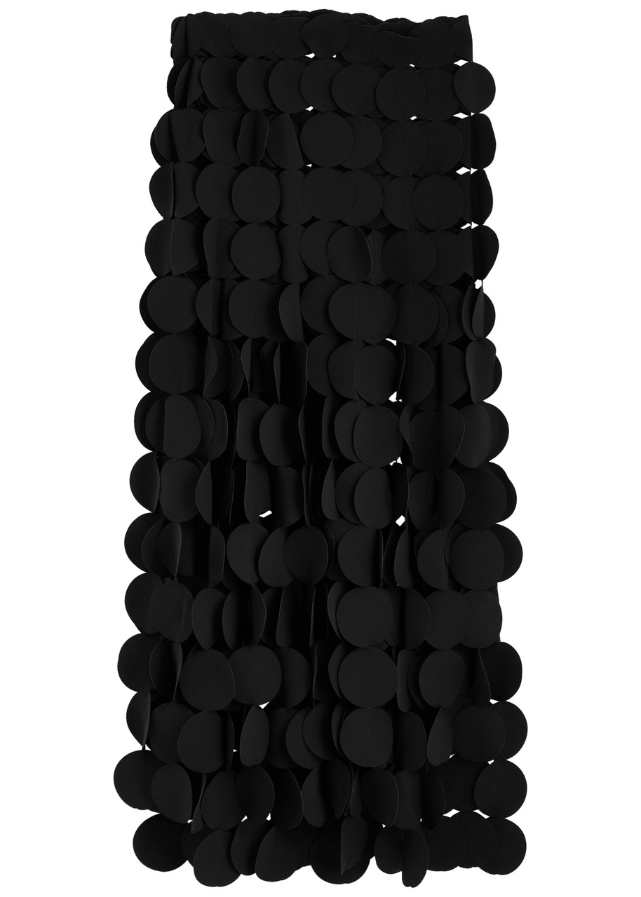 A.W.A.K.E Mode Laser-cut Circle Maxi Skirt – Black – 40 (UK10 / S)