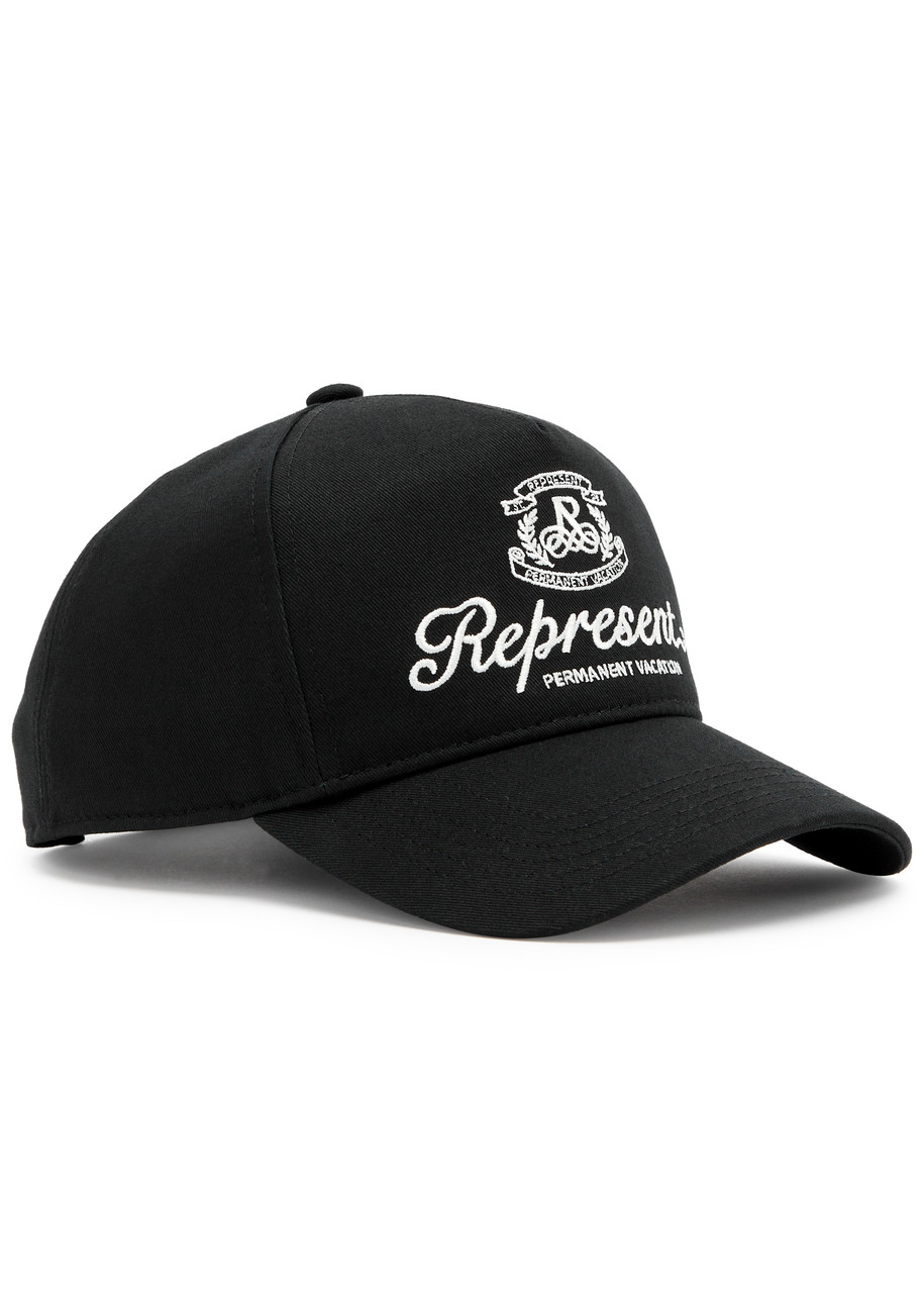 Represent Permanent Vacation Logo-embroidered Cotton cap - Black - One Size