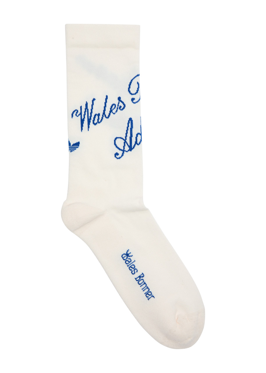 Adidas X Wales Bonner Logo-intarsia Jersey Socks - White - XS (UK6 / XS) - XS (UK6 /xs)