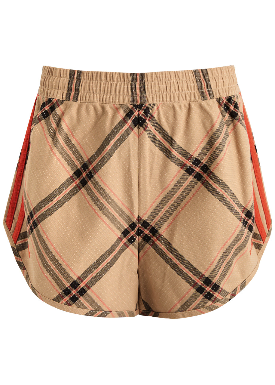 Adidas X Wales Bonner Checked Cotton Shorts In Multicoloured 1