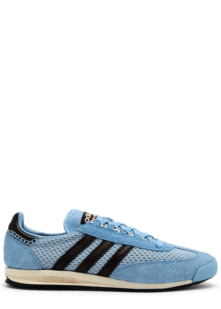 Shop Adidas X Wales Bonner Sl76 Panelled Mesh Sneakers In Blue