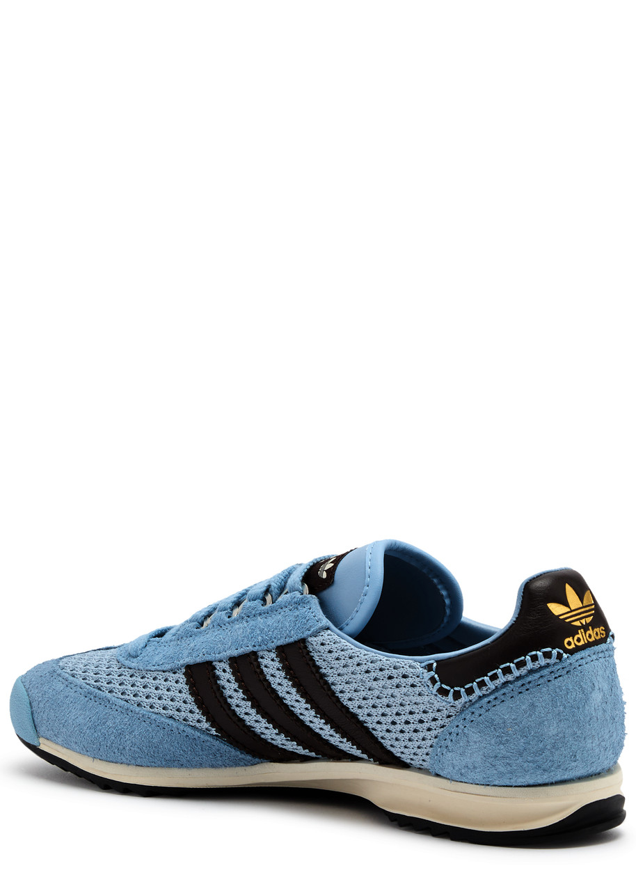 Shop Adidas X Wales Bonner Sl76 Panelled Mesh Sneakers In Blue