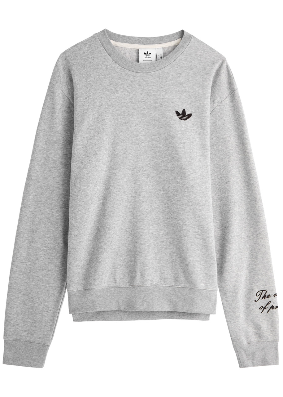 Adidas X Wales Bonner Logo Jersey Sweatshirt In Gray