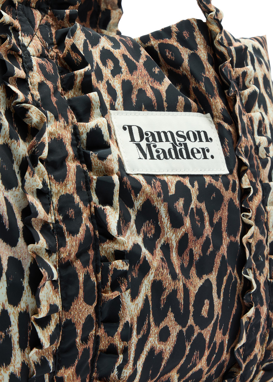  Damson Madder Leopard-print Ruffled Shell Tote - One Size 