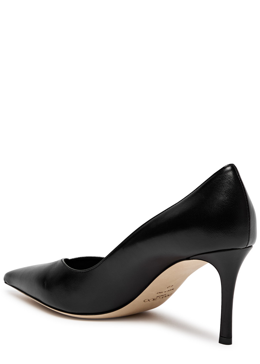 Jimmy Choo Cass 75 Panelled Leather Pumps In Black