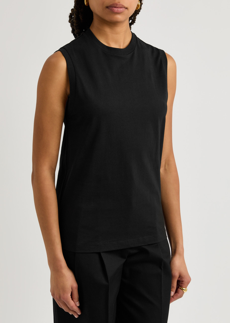 Totême Toteme Relaxed Organic Cotton Tank Top In Black