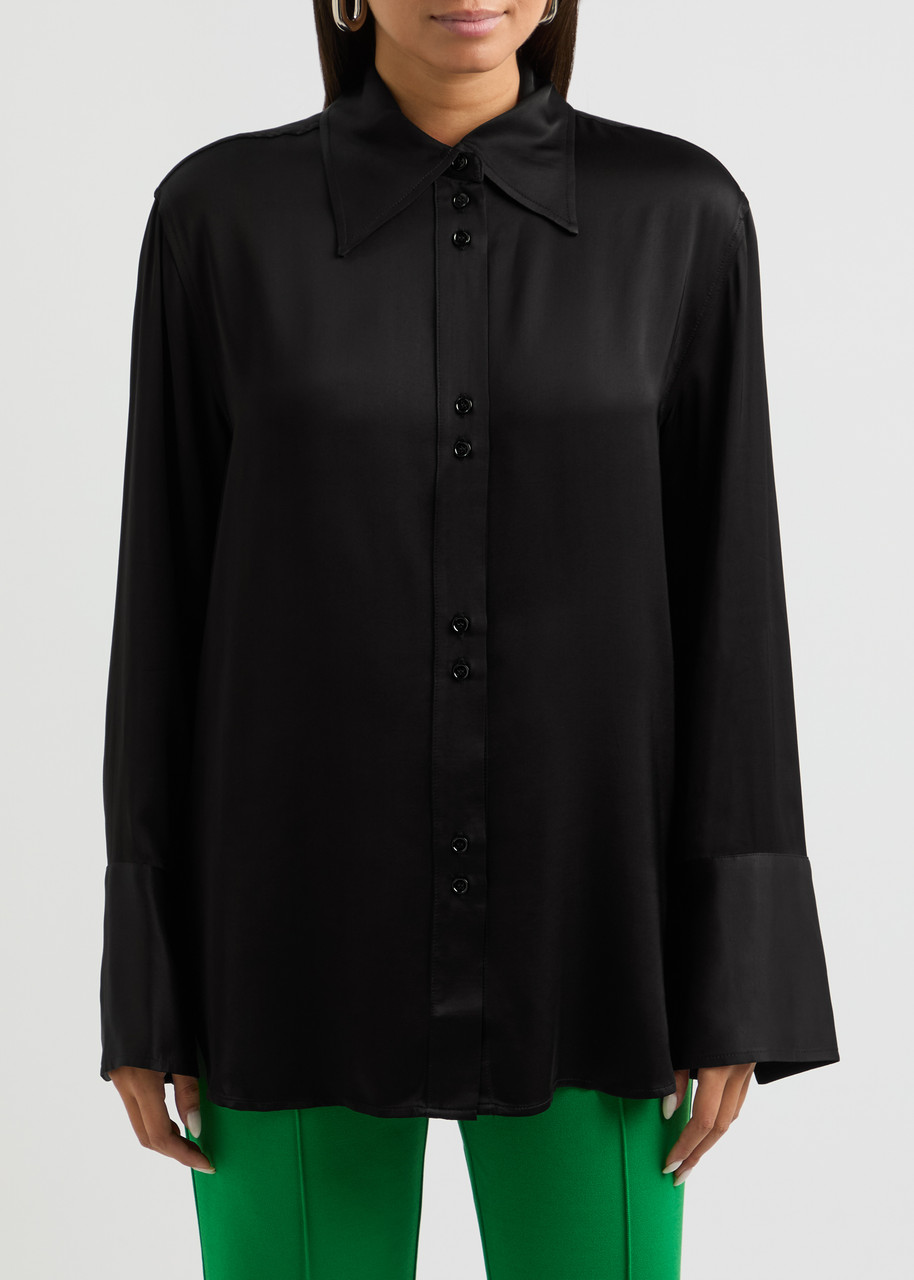 Day Birger Et Mikkelsen Felix Satin Shirt In Black