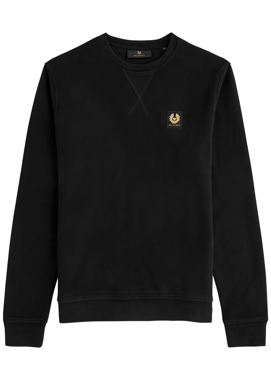 Belstaff Felpa Con Patch Logo In Black