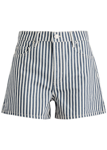 FRAME The Vintage striped denim shorts | Harvey Nichols
