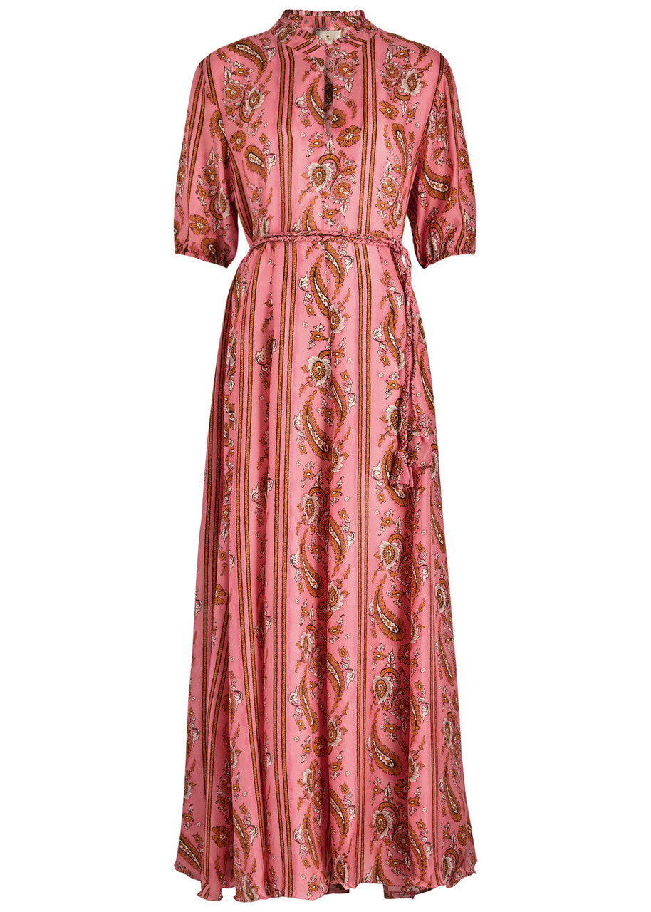 Hannah Artwear Oceanus Printed Silk-satin Maxi Dress - Multicoloured - 0 (UK6)