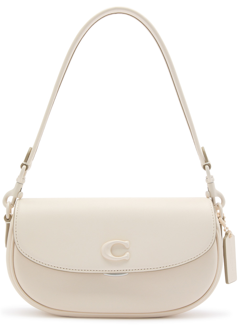 Shop Coach Emmy 23 Leather Saddle Bag In White