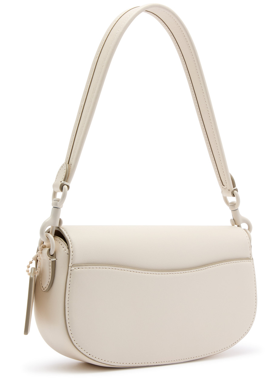 Shop Coach Emmy 23 Leather Saddle Bag In White