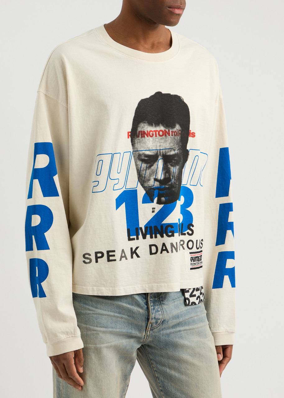 Rivington Roi Rebis Speak Dangerously Printed Cotton Top In Rivington Roi Rebis Speak Dangerously Printed Cotton Top In