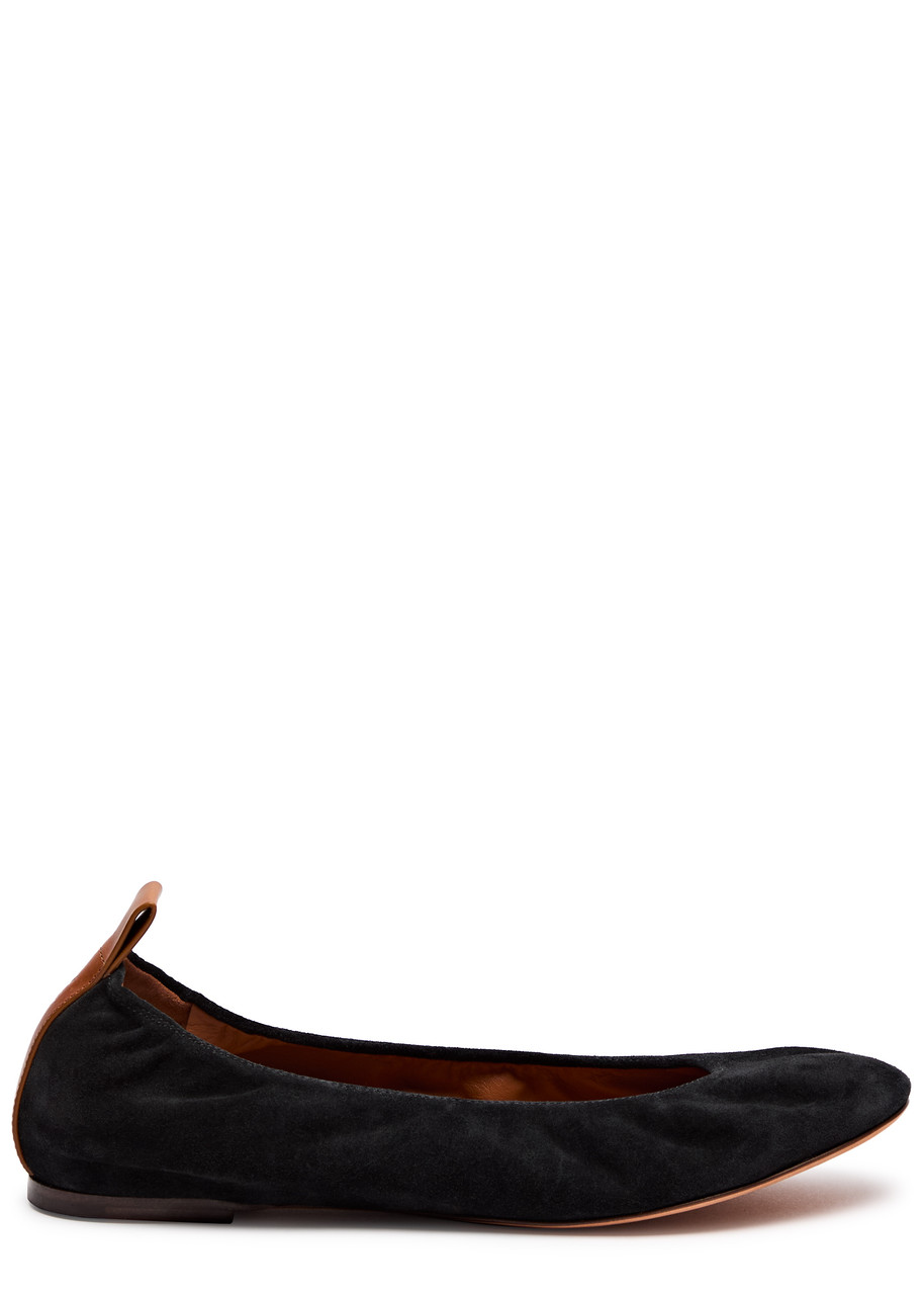Lanvin Suede Ballet Flats For In Black