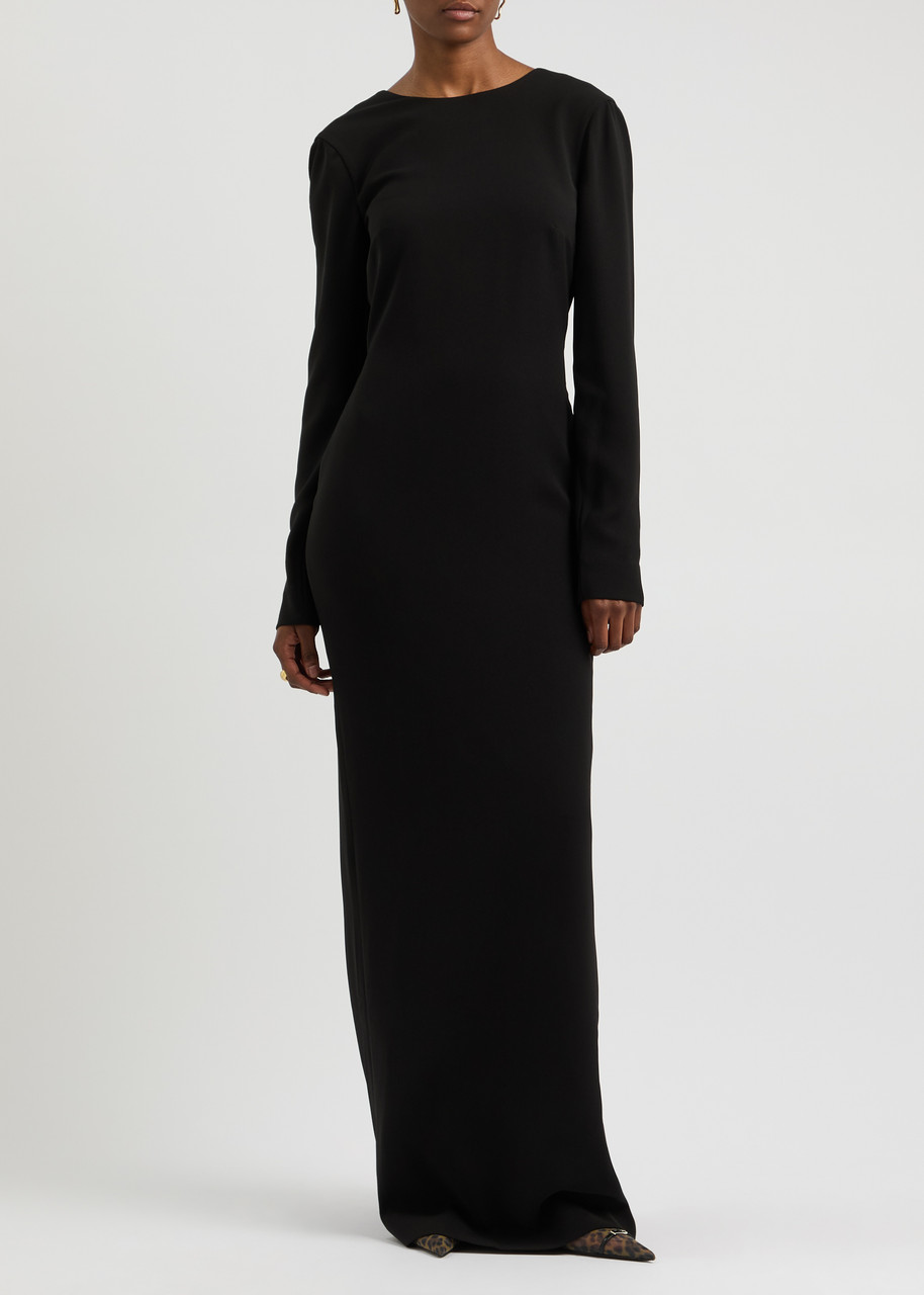 16arlington 16 Arlington Christabel Open-back Gown In Black