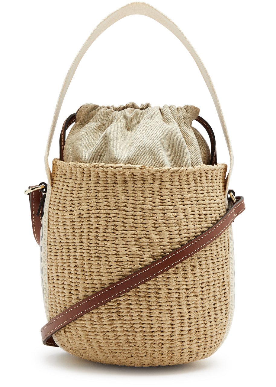Chloe X Mifuko Woody Small Raffia Bucket bag - White - One Size