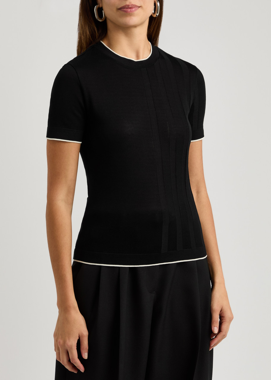 Jacquemus Le T-shirt Tricot Cotton T-shirt In Black
