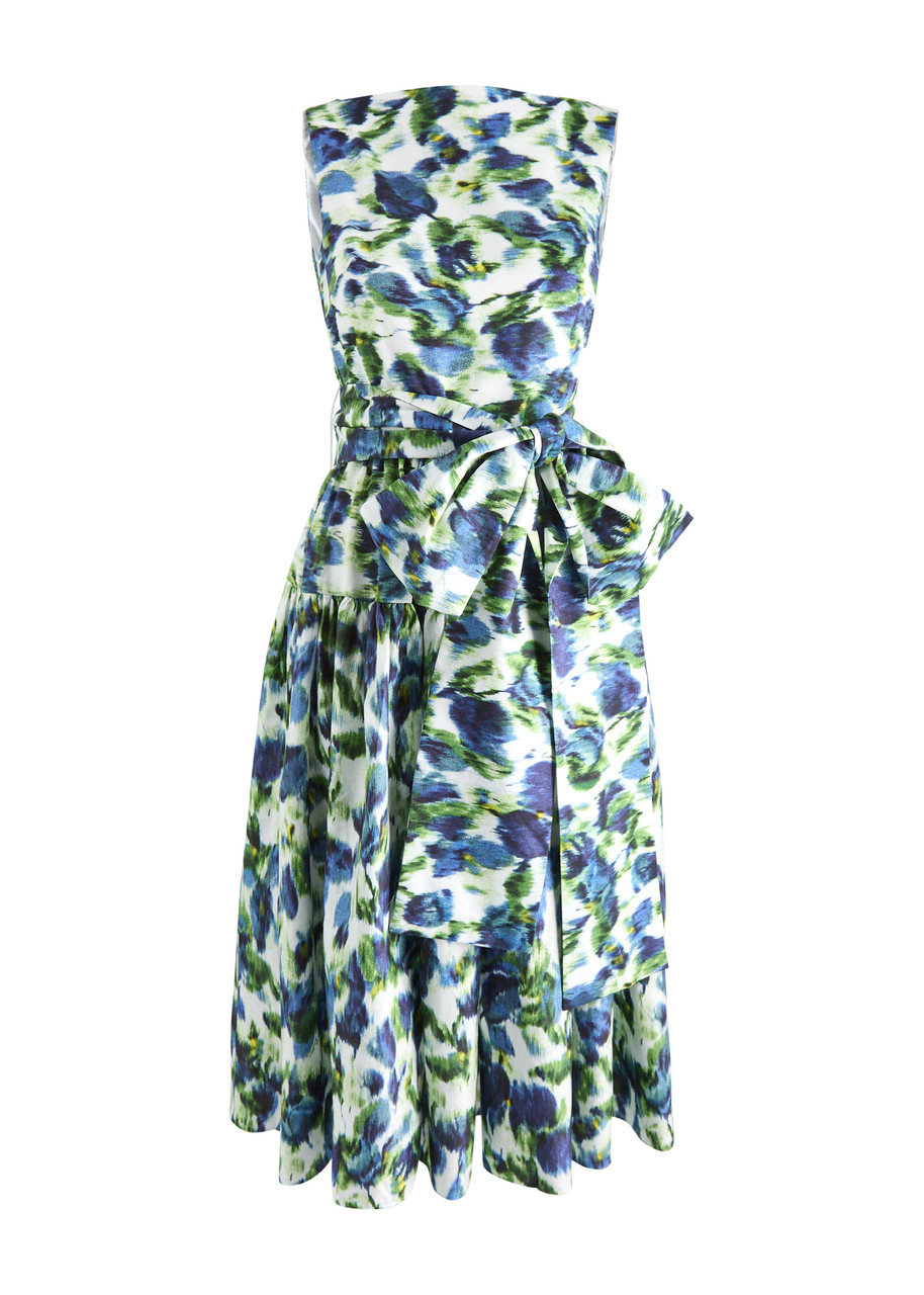 ERDEM ERDEM PRINTED COTTON MIDI DRESS