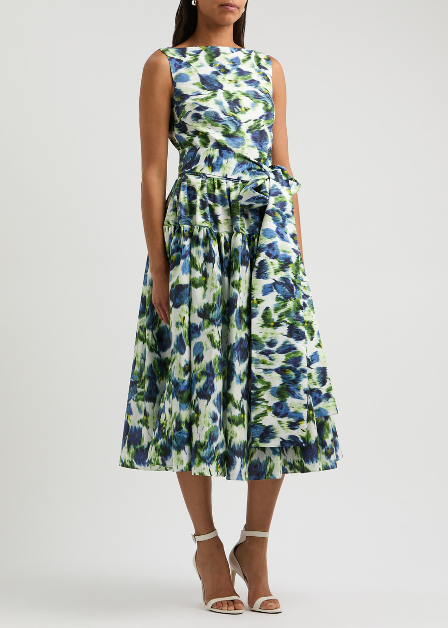 ERDEM ERDEM PRINTED COTTON MIDI DRESS