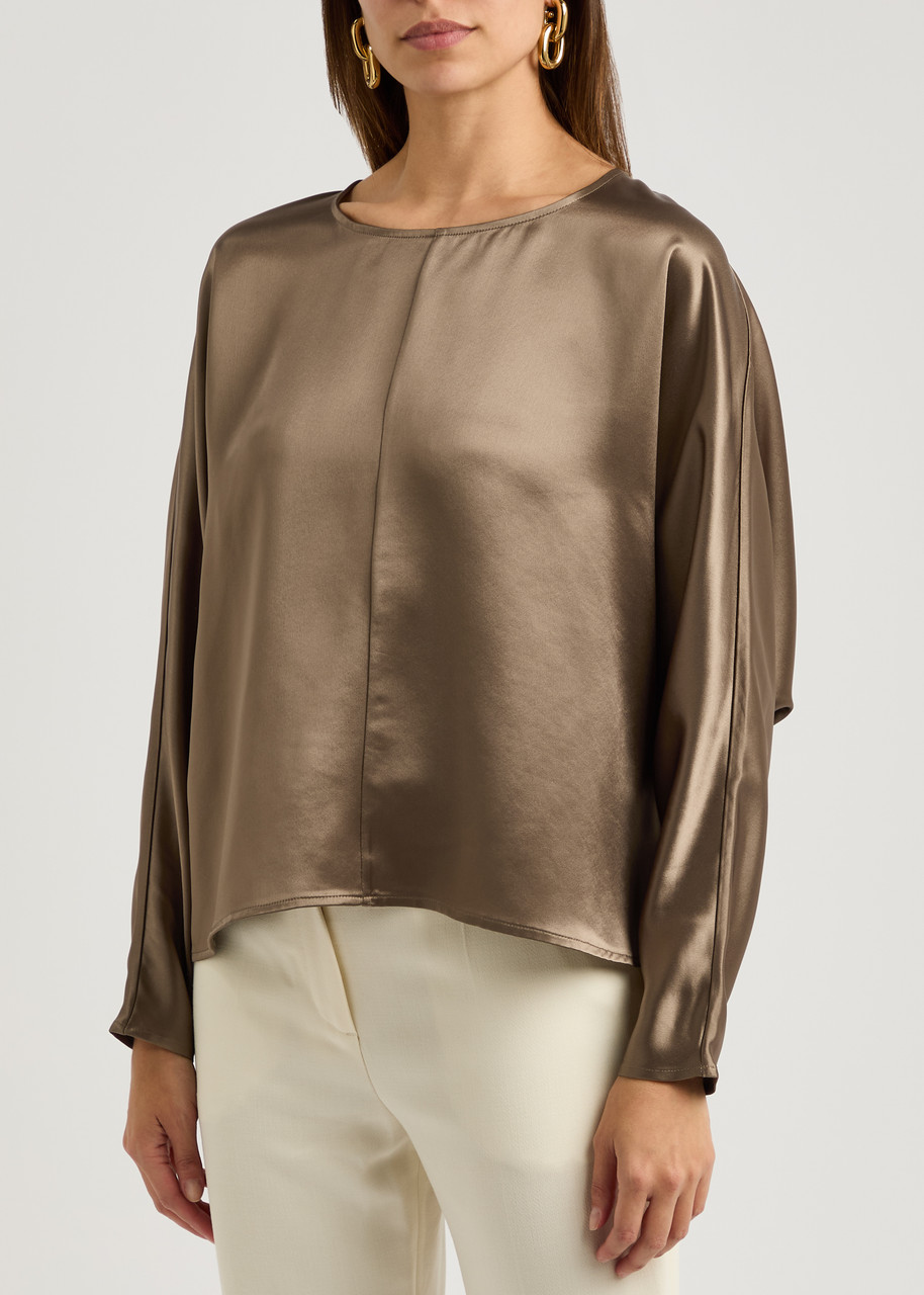 By Malene Birger Odelleys Satin Blouse In Light Brown